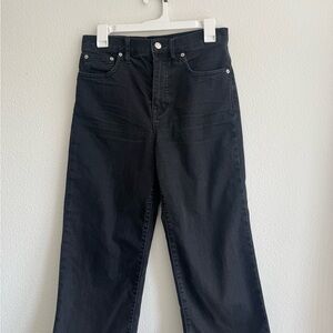Madewell crop Black Straight-Leg Jeans
